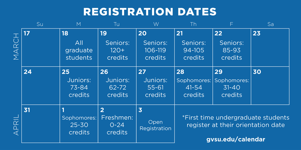 Gvsu 2022 Calendar Time To Register For Your 2019/2020 Classes! - News - Digital Studies Minor  - Grand Valley State University